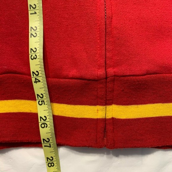 Carbon ESPANA Number 21 Track Jacket Fleece Lined Striped Spell Out Red Yellow M - Picture 11 of 12